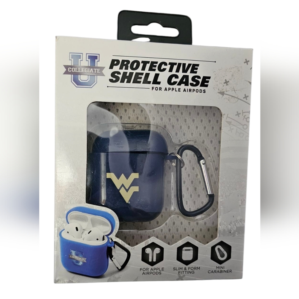 NEW Collegiate West Virginia Sports Protective Shell Case for Apple AirPods - Picture 3 of 3